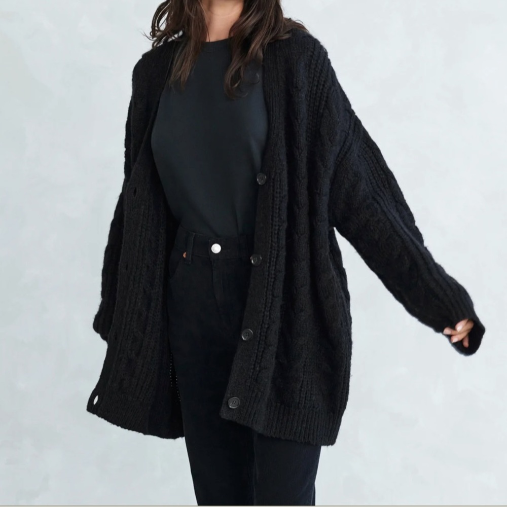 Jenni Kayne black cardigan sweater
